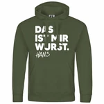 deinshirt Kapuzenpullover Das ist mir Wurst Mit Print Motiv Dunkelgrün/Grün