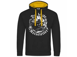 deinshirt Kapuzenpullover Der letzte Reiseleiter Mit Print Motiv Gelb/Schwarz
