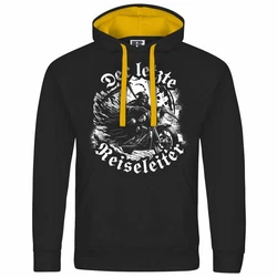 deinshirt Kapuzenpullover Der letzte Reiseleiter Mit Print Motiv Gelb/Schwarz