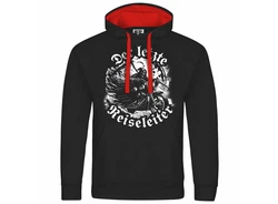 deinshirt Kapuzenpullover Der letzte Reiseleiter Mit Print Motiv Rot/Schwarz/Rosa