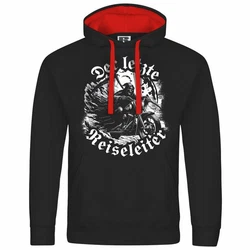 deinshirt Kapuzenpullover Der letzte Reiseleiter Mit Print Motiv Rot/Schwarz/Rosa