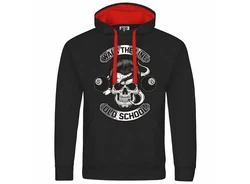 deinshirt Kapuzenpullover Herren Walk the line Schwarz/Rot/Beige