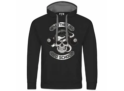 deinshirt Kapuzenpullover Herren Walk the line Schwarz/Beige/Grau
