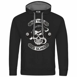 deinshirt Kapuzenpullover Herren Walk the line Schwarz/Beige/Grau