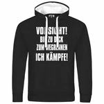 deinshirt Kapuzenpullover Herren Vorsicht bin zu dick zum wegrennen ich kmpfe Schwarz deinshirt Kapuzenpullover Herren Vorsicht bin zu dick zum wegrennen ich kmpfe Schwarz