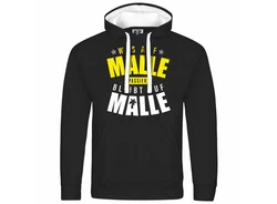 deinshirt Kapuzenpullover Was auf Malle passiert Gelb/Braun
