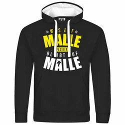deinshirt Kapuzenpullover Was auf Malle passiert Gelb/Braun