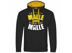 deinshirt Kapuzenpullover Was auf Malle passiert Gelb/Braun