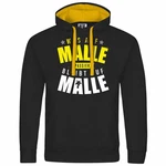 deinshirt Kapuzenpullover Was auf Malle passiert Gelb/Braun