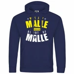 deinshirt Kapuzenpullover Was auf Malle passiert Blau/Gelb/Dunkelblau