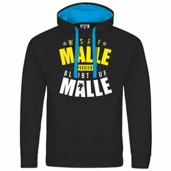 deinshirt Kapuzenpullover Was auf Malle passiert Braun/Gelb/Mintgrün