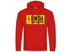 deinshirt Kapuzenpullover Bin da kann losgehen Rot