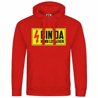 deinshirt Kapuzenpullover Bin da kann losgehen Rot