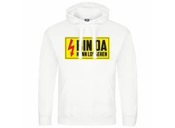 deinshirt Kapuzenpullover Bin da kann losgehen Weiß