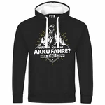 deinshirt Kapuzenpullover Warum ich ohne Akku fahre - weil ich es kann Weiß/Schwarz/Dunkelgrün/Gold/Blau