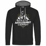 deinshirt Kapuzenpullover Warum ich ohne Akku fahre - weil ich es kann Schwarz/Blau/Gold/Dunkelgrün/Dunkelgrau
