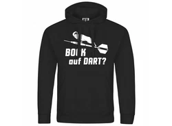 deinshirt Kapuzenpullover Bock auf Dart Schwarz/Braun/Hellblau/Grau