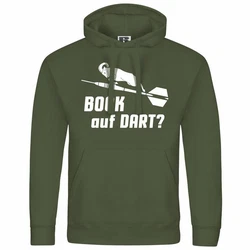 deinshirt Kapuzenpullover Bock auf Dart Dunkelgrün
