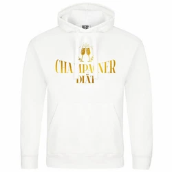 deinshirt Kapuzenpullover Champagner Dit Mit Print Motiv Champagner