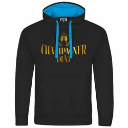 deinshirt Kapuzenpullover Champagner Dit Mit Print Motiv Champagner