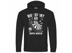 deinshirt Kapuzenpullover Herren Biersport Dart Dunkelgrau/Schwarz/Braun