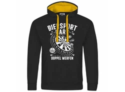 deinshirt Kapuzenpullover Herren Biersport Dart Dunkelgrau/Braun/Beige/Gelb/Schwarz