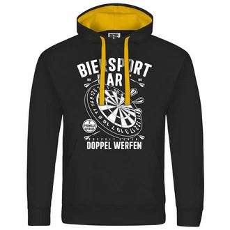 deinshirt Kapuzenpullover Herren Biersport Dart Dunkelgrau/Braun/Beige/Gelb/Schwarz