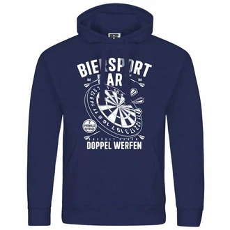deinshirt Kapuzenpullover Herren Biersport Dart Hellblau/Dunkelblau/Blau