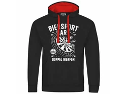 deinshirt Kapuzenpullover Herren Biersport Dart Schwarz/Dunkelgrau/Rot/Orange/Beige