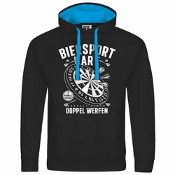 deinshirt Kapuzenpullover Herren Biersport Dart Hellblau/Dunkelgrau/Braun/Blau/Dunkelblau/Schwarz