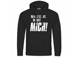 deinshirt Kapuzenpullover Herren Schwarz/Mintgrün/Grau
