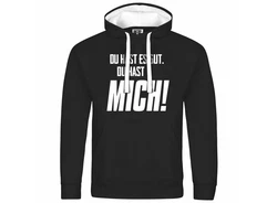 deinshirt Kapuzenpullover Herren Mintgrün/Schwarz/Grau