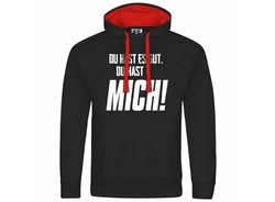 deinshirt Kapuzenpullover Herren Schwarz/Mintgrün/Grau/Dunkelrot