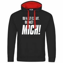 deinshirt Kapuzenpullover Herren Schwarz/Mintgrün/Grau/Dunkelrot