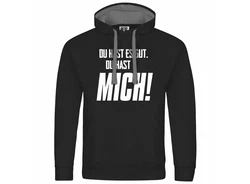 deinshirt Kapuzenpullover Herren Mintgrün/Schwarz/Grau
