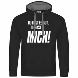 deinshirt Kapuzenpullover Herren Mintgrün/Schwarz/Grau