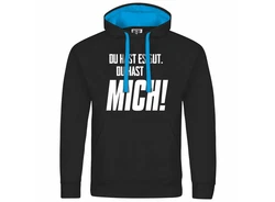 deinshirt Kapuzenpullover Herren Mintgrün/Schwarz/Grau/Blau