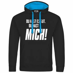 deinshirt Kapuzenpullover Herren Mintgrün/Schwarz/Grau/Blau