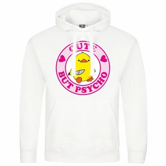 deinshirt Kapuzenpullover Cute but Psycho Gelb/Weiß/Rosa/Bordeaux/Orange deinshirt Kapuzenpullover Cute but Psycho Gelb/Weiß/Rosa/Bordeaux/Orange