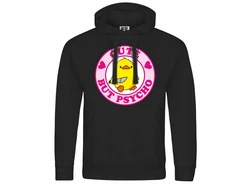 deinshirt Kapuzenpullover Cute but Psycho Gelb/Schwarz/Bordeaux/Rot/Lila/Rosa