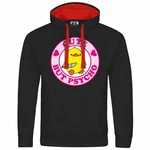 deinshirt Kapuzenpullover Cute but Psycho Rosa/Schwarz/Gelb/Orange