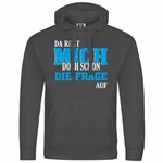 deinshirt Kapuzenpullover Herren Da regt mich schon die Frage auf Blau