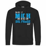 deinshirt Kapuzenpullover Herren Da regt mich schon die Frage auf Blau/Schwarz