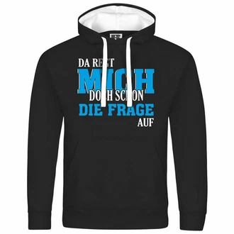 deinshirt Kapuzenpullover Herren Da regt mich schon die Frage auf Blau/Schwarz/Dunkelblau/Creme deinshirt Kapuzenpullover Herren Da regt mich schon die Frage auf Blau/Schwarz/Dunkelblau/Creme