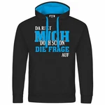deinshirt Kapuzenpullover Herren Da regt mich schon die Frage auf Blau/Dunkelblau/Hellblau