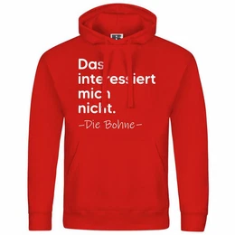 Kapuzenpullover Herren Kapuzenpullover Das interessiert mich nicht. DIE BOHNE Mit Print Motiv, Grafik