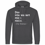deinshirt Kapuzenpullover Herren Das interessiert mich nicht. DIE BOHNE Dunkelgrau/Braun/Schwarz