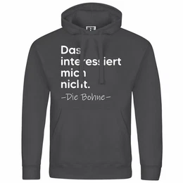 Kapuzenpullover Herren Kapuzenpullover Das interessiert mich nicht. DIE BOHNE Mit Print Motiv, Grafik