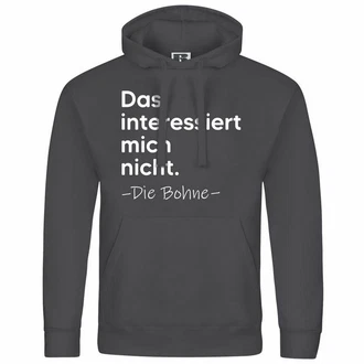 deinshirt Kapuzenpullover Herren Das interessiert mich nicht. DIE BOHNE