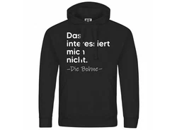 deinshirt Kapuzenpullover Herren Das interessiert mich nicht. DIE BOHNE Braun/Schwarz
